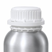 Bouteille en aluminium poli miroir de 350 ml avec bouchon blanc, large ouverture, barrière UV, pour huiles essentielles, parfums, cosmétiques, emballage chimique
