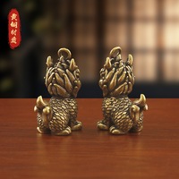 1 pièce Nouveau Pendentif Licorne Qilin Créatif en Laiton, Créature Divine, Accessoires pour Sac Homme, Accessoires pour Clés de Voiture, Ornements Métalliques, Figurine