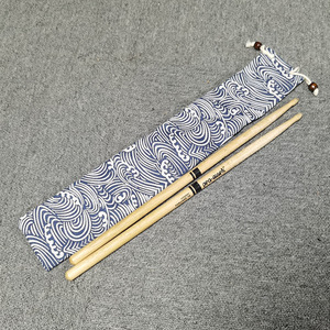 Pochette personnalisée fine de style japonais avec cordon de serrage pour baguettes de batterie, sac de rangement durable et portable pour longues baguettes et brosses de batterie, organisateur d'accessoires de batterie - Product Image 5