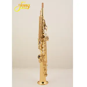 Saxofone, profissional latão corpo de bronze dourado para estudantes reto b curvo montanha soprano