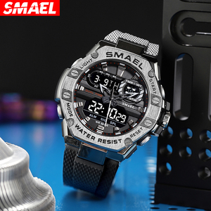 SMAEL – montre numérique pour homme, durable et unique, comely 8066, bracelet en Silicone, double affichage, Chrono, sport, course, ensemble de montre, fournisseur, 2023 - Product Image 2