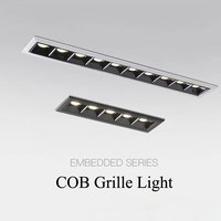 Plafonnier LED encastré en aluminium pour bureau, éclairage moderne pour grille de ventilation, spots encastrés linéaires
