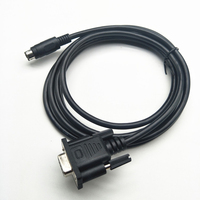 OEM de alta compatibilidad WIN10 DB9 hembra RS232 adaptador serie 8 PIN MINI DIN PLC Cable de descarga 1,8 m Par trenzado con chaqueta de PVC