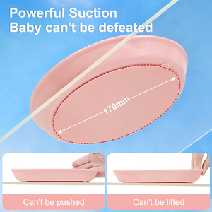Ensemble de vaisselle en porcelaine pour enfants avec manchon en silicone, assiettes et bols compatibles micro-ondes, pour tout-petits - Product Image 2