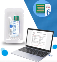 Enregistreur de données de température USB jetable à chaîne du froid de 60 jours pour les aliments, les produits pharmaceutiques, les congélateurs et les conteneurs