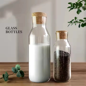 Jianmeiglass Nhà Máy Giá Tùy Chỉnh Tái Sử Dụng Lớn Thủy Tinh Borosilicate Nước Chai Thủy Tinh Thực Phẩm <span class=keywords><strong>Jar</strong></span> Lưu Trữ Container Với Nút Chai Nắp - Product Image 3