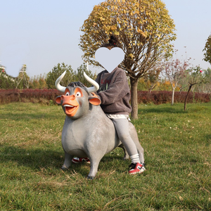 Fabrika fiyat sevimli karikatür Yak heykel kalıp seti bahçe Ar büyük açık hayvan heykeli için Park çim dekorasyon dekor - Product Image 5