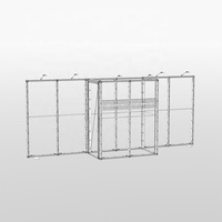 Stand d'exposition modulaire en aluminium 10x20 pieds avec toile tendue personnalisée et espace de rangement portable