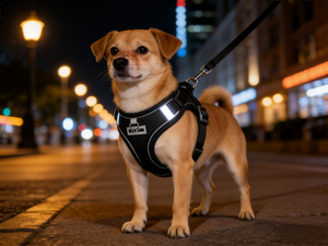 YG-880 Rompi Harness Hewan Peliharaan-Bahan Katun & PU Bermotif Bunga yang Bernapas dan Empuk Gaya Mewah untuk Kucing & Anjing - Product Image 6