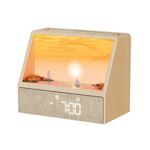 Simulated Sunrise Wake Up Light <b>Led</b> Warm White Bluetooth Speaker Smart Natural Alarm <b>Clock</b> For Bedroom Morning Wake - Product Image 5