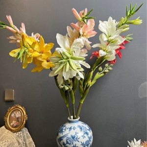 Nouvel Arrivage Fleurs Artificielles Tropicales <span class=keywords><strong>Canna</strong></span> en Soie 97cm – Décoration pour Bureau, Hôtel et Événements - Product Image 5