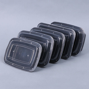 Tedarikçi mikrodalga güvenli şeffaf plastik gıda hazırlık kapları istiflenebilir dikdörtgen tek kullanımlık erişte suşi hamburger bebek maması - Product Image 1