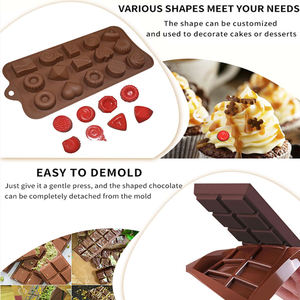 MHC Nouveau design Moule en silicone BTC pour pièces de monnaie rondes et en forme de barre Moules à chocolat 3D en plastique personnalisés pour le bricolage de bonbons et de chocolat - Product Image 5