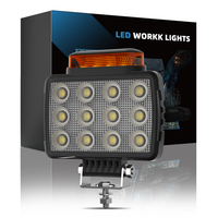 DXZ Luz de Advertencia para Montacargas, LED Cuadrada de Alta Calidad, Multimodo, Modificación de Luz Intermitente Todoterreno, 5.7 Pulgadas, 9-36v