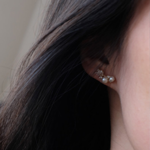 CANNER Élégantes et Mignonnes Boucles d'Oreilles Clous en Argent Sterling S925 avec Perles, Zircons et Diamants en Forme de Plume pour Femmes et Filles, Bijoux de Mariage et de Fête - Product Image 5