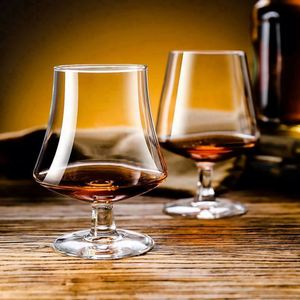 Classic PP Brand Whiskey Wine Glass-with Handle Short Stem Wide Bowl Crystal Clear for Hotel <b>Bar</b> & Home Use - Product Image 4