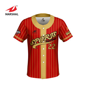 Best quality mens top button tracksuit custom sublimated uniform baseball shirt logo tackle twill baseball jersey - Product Image 2