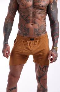 Calzoncillos Bóxer de Algodón Color Mostaza para Hombre, Transpirables, Suaves y Cómodos, Ropa Interior Masculina con Cintura Elástica, Tallas 48-66, Proveedor al por Mayor, OEM - Product Image 4