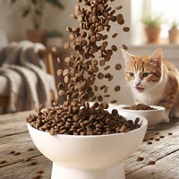 Aliments secs pour chatons à faible teneur en matières grasses et à haute teneur en protéines, en vrac, avec logo personnalisé, formes variées, saveurs variées, directement du fabricant