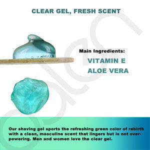 Bleu Ichy Frais D'aloe Vera Non Moussant Transparent Gel De Rasage de Barbe des Hommes Gel De Rasage - Product Image 4