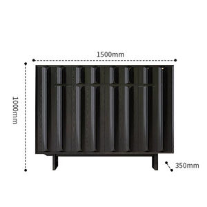 סלון nordic עץ מלא יוקרה צד שחור צד מזנון שולחן סלון מגירה מודרני אחסון מטבח חדר אוכל צד נעליים - Product Image 6