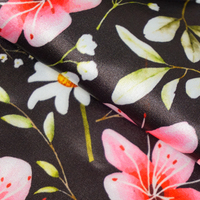 Telas de Seda con Estampado Digital Personalizado, Tela de Satén de Seda con Diseño, Tela de Seda Personalizada para Vestidos, Gran Venta