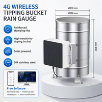 Capteur de pluie à godet basculant CIPPUS 4G avec alimentation solaire, surveillance à distance en temps réel, pluviomètre 200 mm, capteur 485