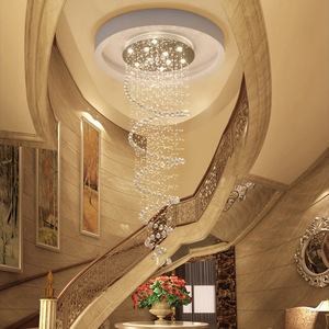 Lámparas de Cristal para Sala de Estar Dúplex, Lámparas de Cristal al por Mayor para Proyectos de Iluminación del Hogar y Hoteles, para Escaleras de Villas - Product Image 1