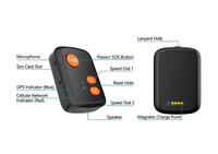 Carte Micro SIM 4G, bouton SOS anti-panique, mini chipset GPS, traceur personnel pour enfants, personnes âgées avec détection de chute, alarme SOS, clôture géographique