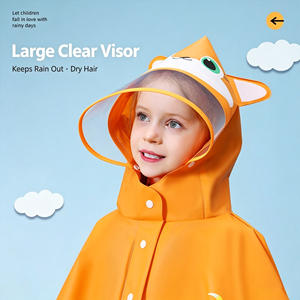 Ensemble poncho et bottes de pluie pour enfants, usage maternelle, unisexe pour garçons et filles de 6 ans, nouvelle tenue de pluie pour enfants - Product Image 3