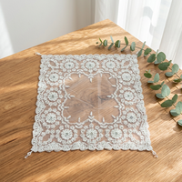 Napperons de table brodés rétro européens, accessoires de photographie, décoration de bureau, accessoires de service à thé ajourés, sets de table en dentelle