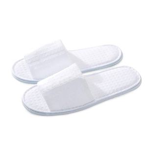 Chaussons de luxe jetables, portables et lavables à bout ouvert pour invités d'hôtel, parfaits pour les mariages - Product Image 1