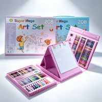 Ensemble de dessin et de peinture de luxe pour enfants, 120/176/208 pièces, ensemble de dessin pour étudiants