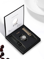 Nuevo Modelo de Reloj de Cuarzo de Lujo para Hombre, Correa de Cuero, Caja de Aleación, Esfera de Cristal, Movimiento Hangzhou, Puntero