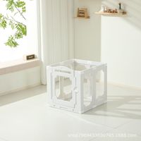 Parc de jeu pour animaux domestiques en plastique transparent acrylique, barrière d'isolement intérieure surélevée et épaissie, écologique