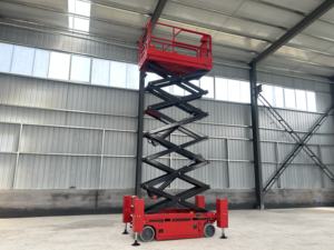 Plateforme élévatrice hydraulique mobile automotrice à ciseaux, élévateur de marchandises pour entrepôt et construction - Product Image 2