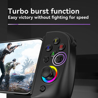 Nouvelle manette de jeu télescopique D8 2026 pour téléphone portable, avec éclairage RGB, contrôleur sans fil BT, joystick extensible pour Android, iPhone, Switch, PS4