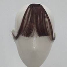 Cabello Remy marrón oscuro con flequillo adjunto a través de Bang Part Wise - Product Image 1