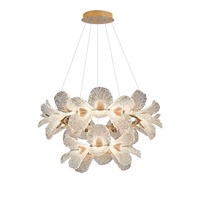 Lustre LED tricolore à intensité variable de style français pour salon et salle à manger, luxe haut de gamme en fer et acrylique