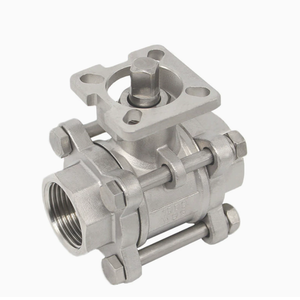 Vanne <span class=keywords><strong>à</strong></span> boisseau sphérique industrielle 3PC en acier inoxydable, filetage femelle NPT/BSPT/BSPP, 1000WOG, avec coussinet de montage, <span class=keywords><strong>à</strong></span> passage plein, norme ISO5211 - Product Image 4