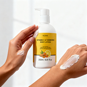 Lotion corporelle éclaircissante naturelle pour la peau, nettoyage de la peau, lutte contre l'acné, élimination des cicatrices, dommages du soleil, uniformité du teint, curcuma, vitamine C, pour les taches brunes - Product Image 6