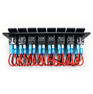 8 gang nhôm rocker chuyển đổi bảng điều chỉnh 12-24V IP65 20A nhanh chóng kết nối chuyển đổi Dash <span class=keywords><strong>5</strong></span> pin on/off cho ô tô xe Marine thuyền RV - Product Image 4