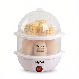 Cuiseur à œufs électrique Myrva à 2 niveaux pour 1 à 6 œufs, appareil de cuisine domestique - Product Image 1