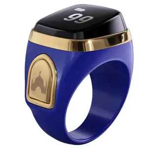 T98 cincin jari Tasbeeh cerdas kustom, penghitung cincin Muslim elektronik, Jam Alarm Azan Digital, cincin rumbai cerdas untuk ponsel