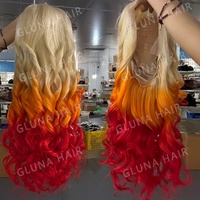 Perruque frontale transparente HD 13x4 personnalisée couleur ombrée, 100% cheveux humains bruts non traités, sans colle, pour la vente en gros aux fournisseurs