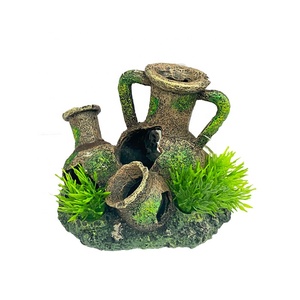 <span class=keywords><strong>Aquarium</strong></span> <span class=keywords><strong>Aquarium</strong></span> Landschapsarchitectuur Oude Potten Vintage Vazen Kleipotten Vis Garnalen Ontsnappen Grot Hars Creatieve Decoratie - Product Image 1