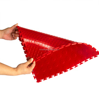 Rutschfeste PVC-Garagenbodenfliesen Hochbelastbare Gummi-Bodenmatten Lager Werkstatt Schnellklick-Grafikdesign