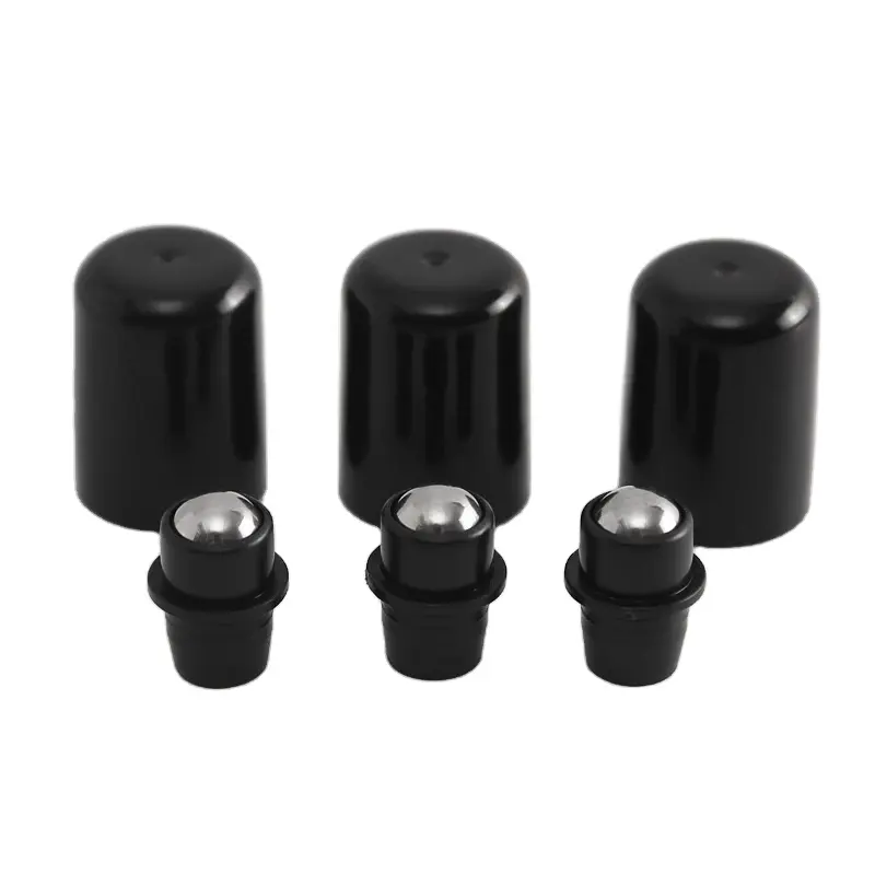 OEM kunden spezifischer 18mm Stahlkugel stopfen für 10ML 15ML 30ml 50ml Glas parfüm rolle auf Flasche, Metall rollens topper mit Deckel Hersteller/Großhandel Hersteller/Großhandel