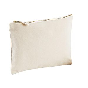 Pochette vierge en toile avec fermeture éclair, sac cosmétique uni en gros, pochette de maquillage, sac à main, sublimation, bricolage, artisanat, sac de voyage multifonctionnel pour articles de toilette - Product Image 2