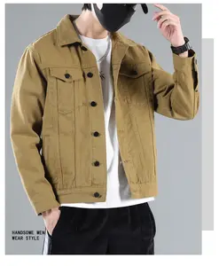 OEM Custom Fashion Vintage Wash Biker Men's Jackets Coats Jean Denim Jacket For Men 2022